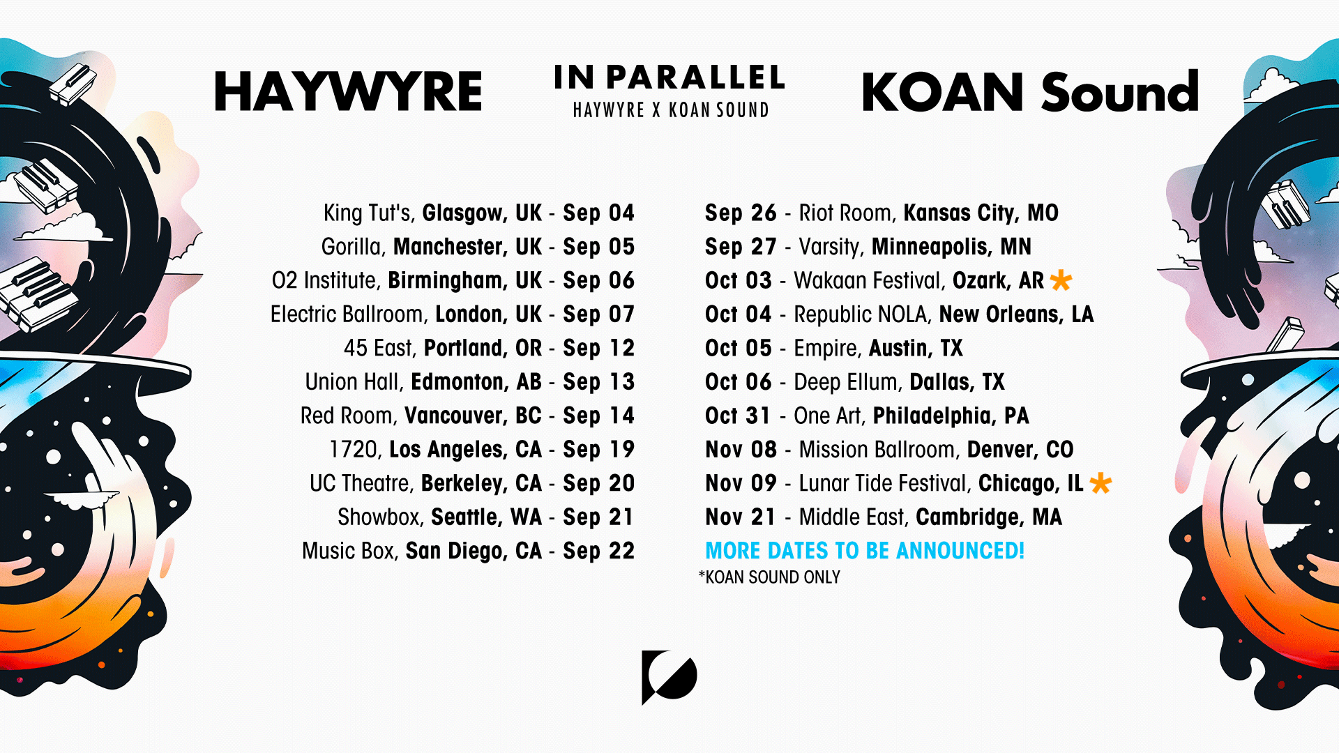 KOAN Sound announce ‘Intervals Above’ EP along with North American live tourKoan Sound Haywyre In Parallel Tour Dates