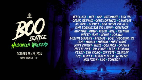 Boo Lineup 2024 Seattle with title and artists listed.