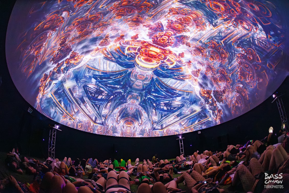 photo of 360 dome inside at Bass Canyon 2024